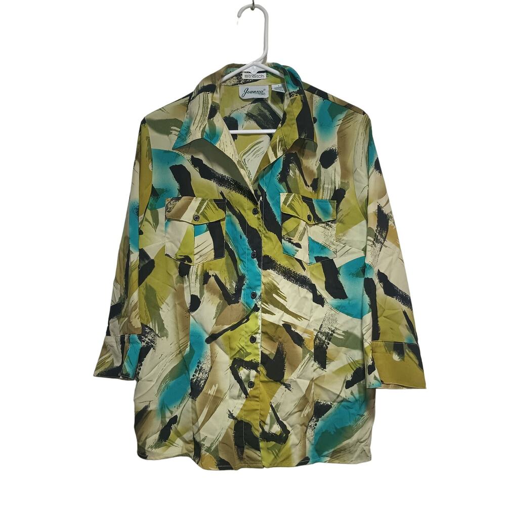 Joanna Women's Button Up Shirt Size Large